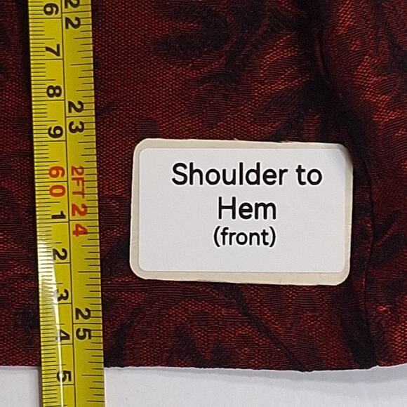 Coldwater Creek Red Black Damask Tank Top 1X Lace Trim Sleeveless Whimsigoth - Picture 9 of 12